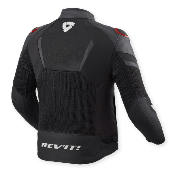 Manteau de Moto Mantis 3 H2O Noir/Rouge, Dos