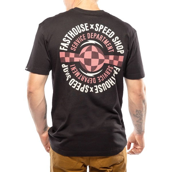 T-Shirt Finch Noir/Rose essayage de dos