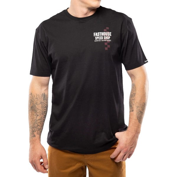 T-Shirt Finch Noir/Rose essayage de face