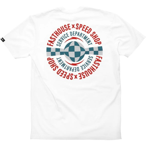 T-Shirt Finch Blanc/Bleu de dos