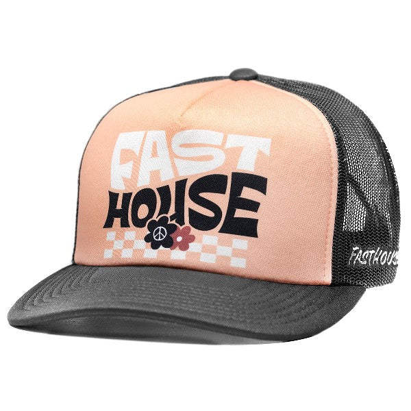Casquette Flourish/Fasthouse/orange noir de face