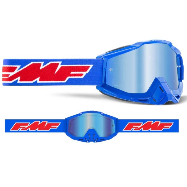 Lunettes de Motocross Powerbomb Miroir bleu, côté droit