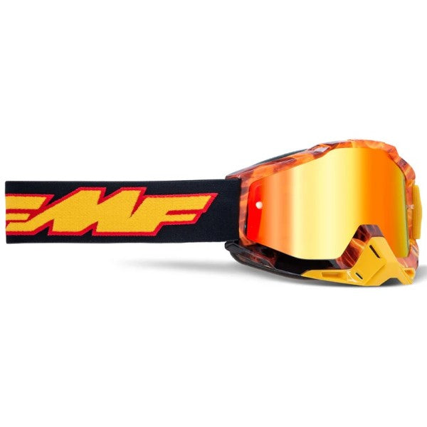 Lunettes de Motocross Powerbomb Miroir noir rouge, côté droit