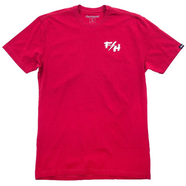 T-Shirt Fray/Fasthouse/rouge de face