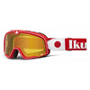 Lunette de Motocross Barstow Lentille Miroir Blanc/rouge