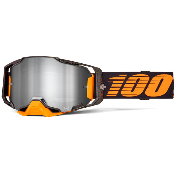 Lunettes de Motocross Armega Hiper Lentille Miroir NoIr/Orange
