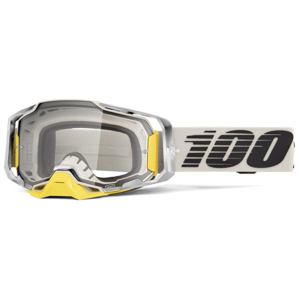 Lunettes de Motocross Armega Lentille Claire Gris/Jaune