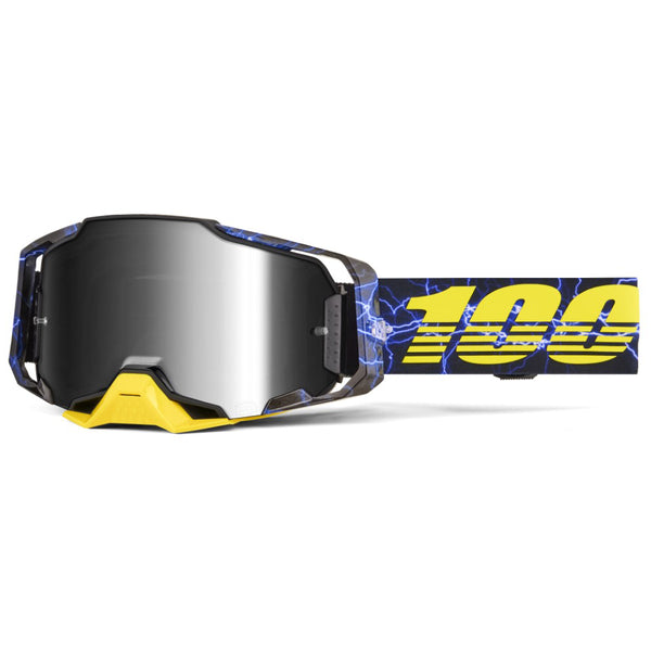 Lunettes de Motocross Armega Lentille Miroir Bleu/Jaune