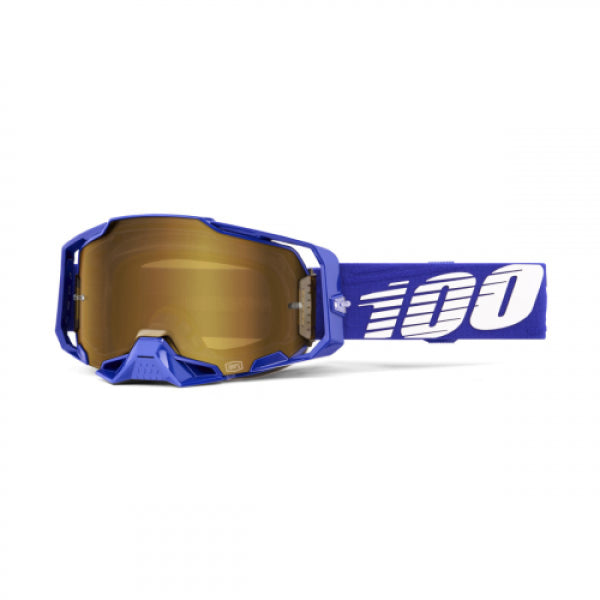 Lunettes de Motocross Armega Lentille Miroir Bleu/Blanc
