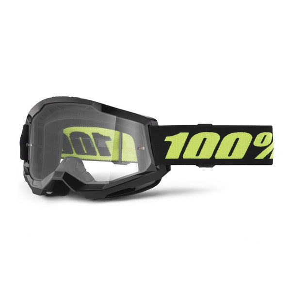 Lunettes de Motocross Strata 2 Lentille Clair Noir/Jaune