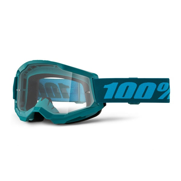 Lunettes de Motocross Strata 2 Lentille Clair Bleu/Vert
