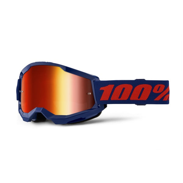 Lunettes de Motocross Strata 2 Lentille Miroir Bleu/Rouge
