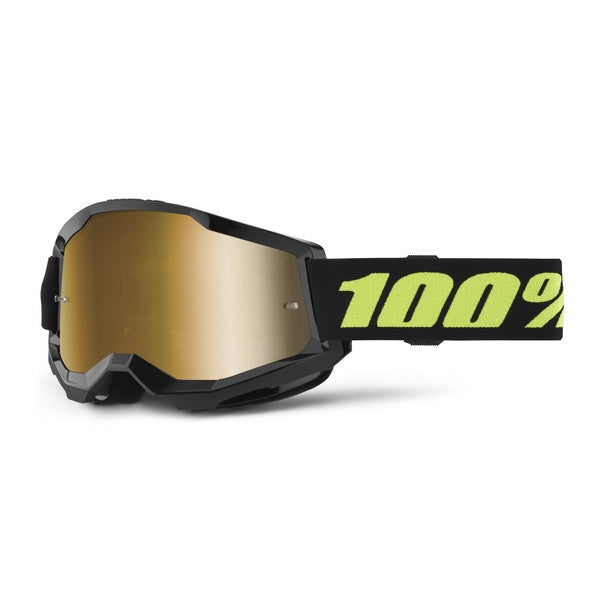 Lunettes de Motocross Strata 2 Lentille Miroir Noir/Jaune