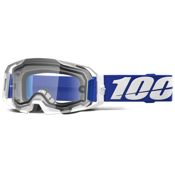 Lunette de Motocross Armatic Enduro Lentille Claire, Bleu