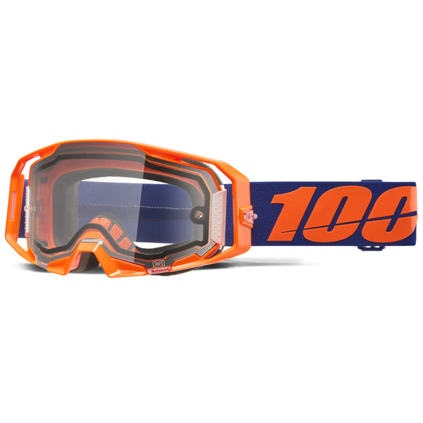 Lunette de Motocross Armatic Enduro Lentille Claire, Orange