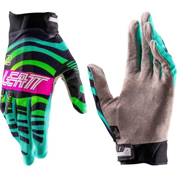 Gants de Motocross 2.5 X-Flow Leatt Noir/Multicolore, intérieur & extérieur 