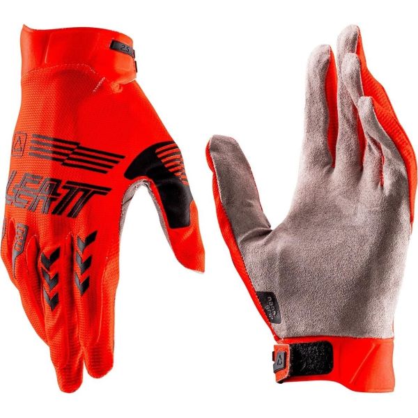 Gants de Motocross 2.5 X-Flow Leatt Rouge, intérieur & extérieur 