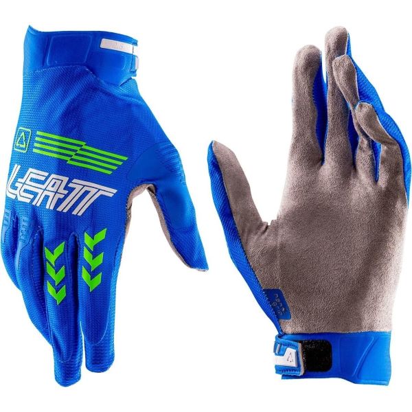 Gants de Motocross 2.5 X-Flow Unisex Leatt Bleu, intérieur & extérieur 