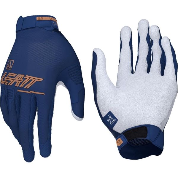 Gants de motocross 2.5 X-Flow pour Femme Leatt Bleu, intérieur & extérieur 