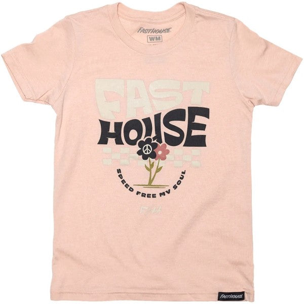 T-Shirt Flourish Junior Rose/Noir de face