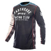 Chandail de Motocross Grindhouse Air-C Club/Fasthouse /noir et turquoise  de face