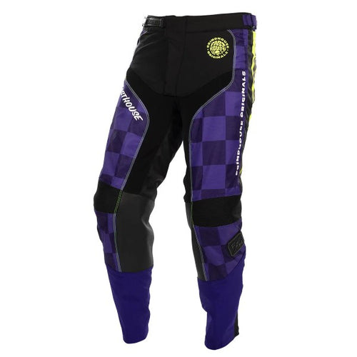 Pantalon de Motocross Grindhouse Grimm/Fasthouse/Mauve et noir, de face