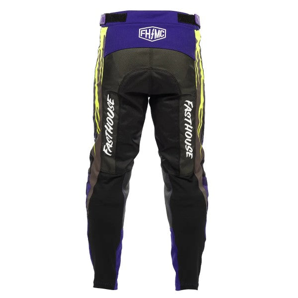 Pantalon de Motocross Grindhouse Grimm/Fasthouse/Mauve et noir, de dos