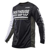 Chandail de Motocross Grindhouse Hudson/Fasthouse/Noir et blanc de face