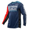 Chandail de Motocross Grindhouse Hudson/Fasthouse/rouge bleu de face
