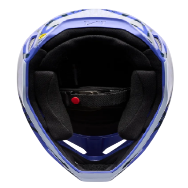 Casque de Motocross V1 Diffuse Édition Spéciale/Fox/bleu; intérieur
