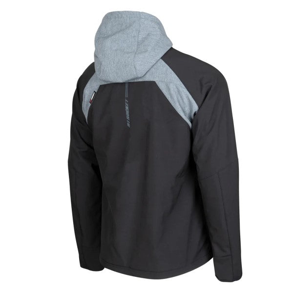 Coton Ouaté de Moto Hardcore canadien 2.0 Armored Reinforced Noir/Gris, Dos