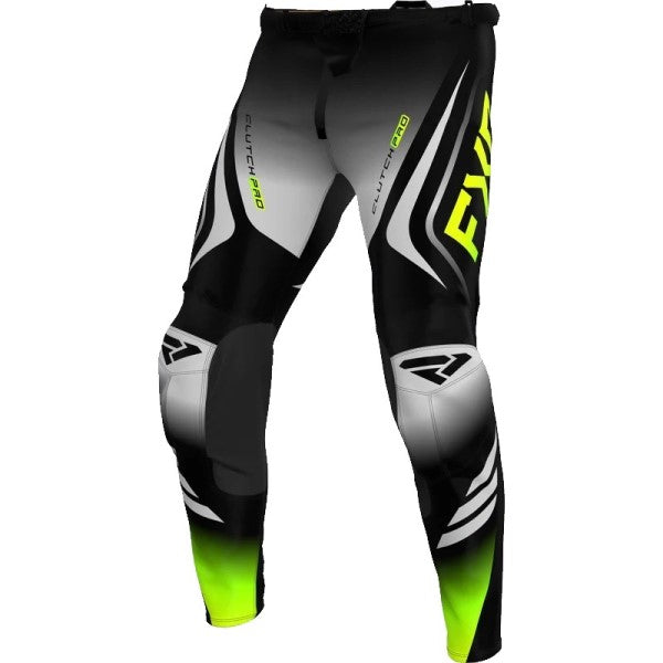 Pantalon de Motocross Clutch Pro Mx Haute visibilité noir, de face