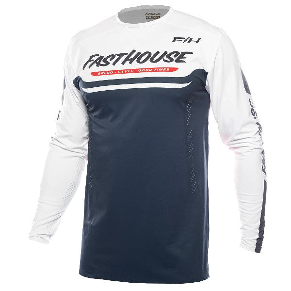 Chandail de Motocross Helix Circuit/Fasthouse/bleu blanc rouge de face