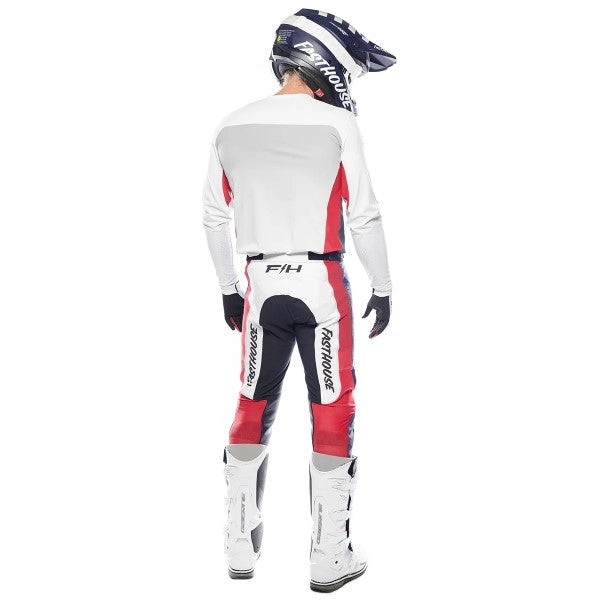 Pantalon de Motocross Helix Circuit Bleu/Rouge, arrière