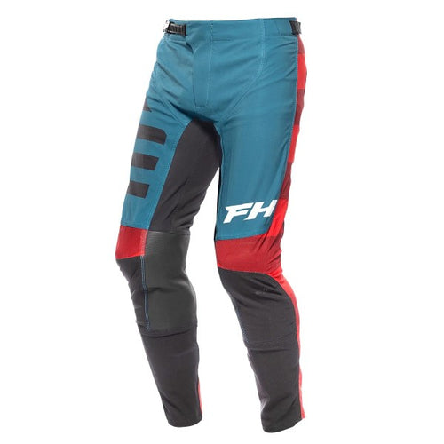 Pantalon de Motocross Helix Podium Bleu/Rouge, de face