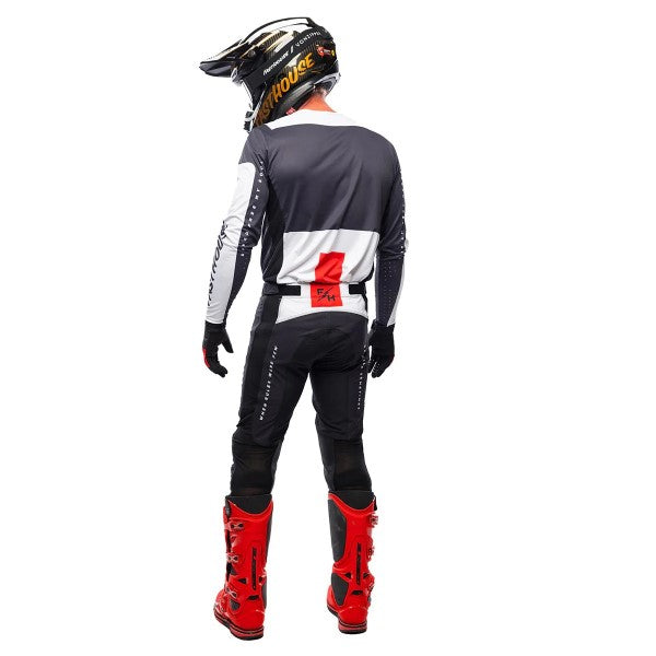 Pantalon de Motocross Helix Monaco Blanc/Noir, arrière