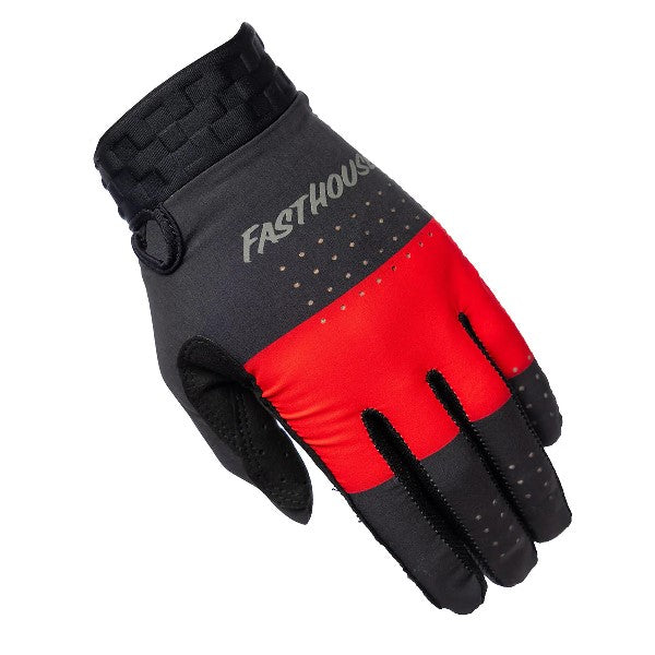Gants de Motocross Helix Monaco/Fasthouse/rouge noir /gauche