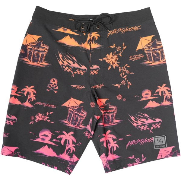 Maillot de Bain 21 Pouces Hideout Noir/Multicolore de face