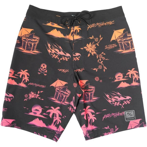 Maillot de Bain 21 Pouces Hideout Noir/Multicolore de face