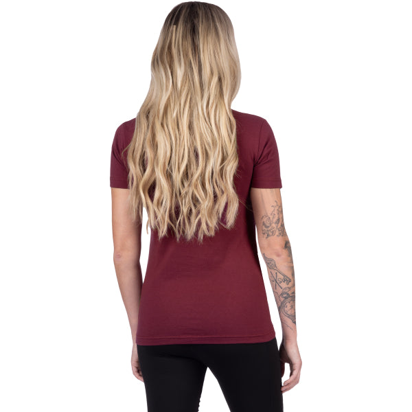 T-Shirt Hydrogen Premium Femme FXR bordeaux, de dos