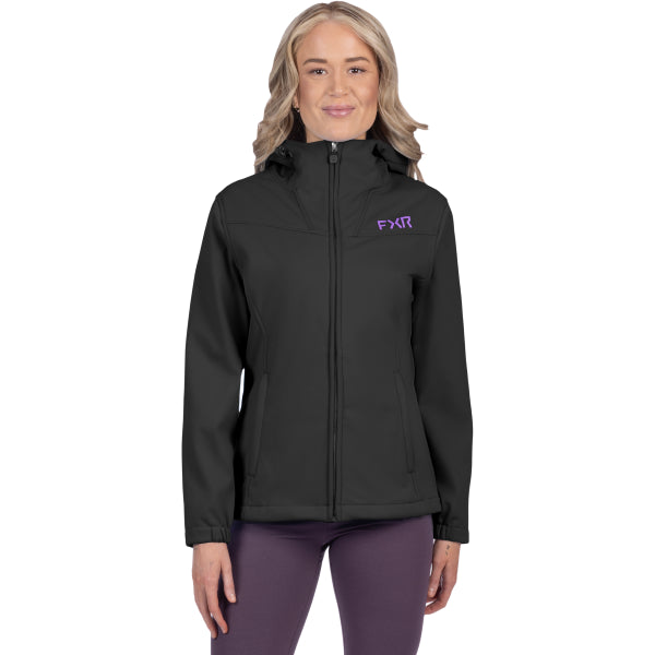 Manteau Hydrogen Softshell Femme FXR noir, de face