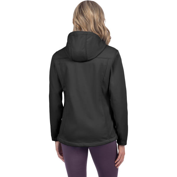 Manteau Hydrogen Softshell Femme FXR noir, de dos