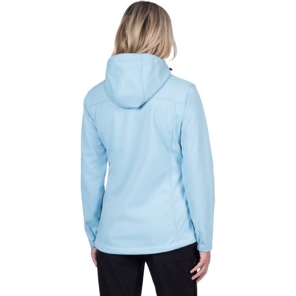 Manteau Hydrogen Softshell Femme FXR bleu, de dos