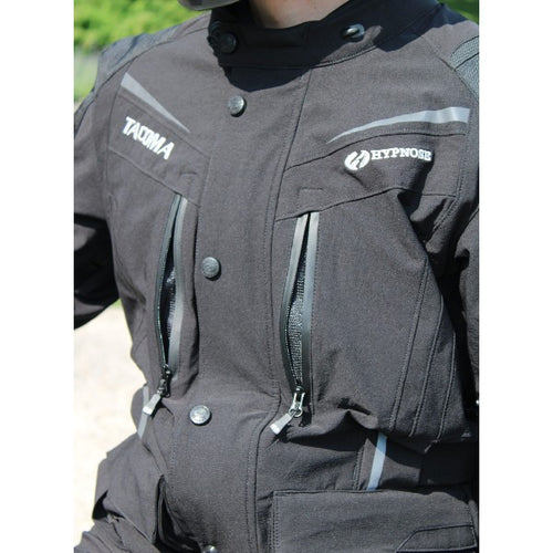Manteau de Moto Tacoma Femme Noir, de face
