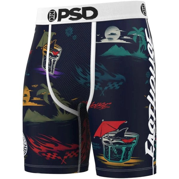 Boxer PSD Island Time Noir/Multicolore incliné de face