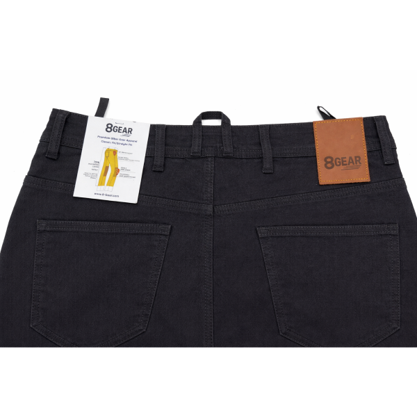 Pantalon de Moto Jeans Kevlar 8Gear Noir- arrière