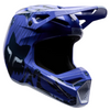 Casque de Motocross V1 Diffuse Édition Spéciale/Fox/bleu; de profil