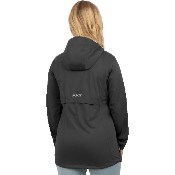 Manteau Jade Dual Laminé Femme FXR Gris Foncé Essayage de dos