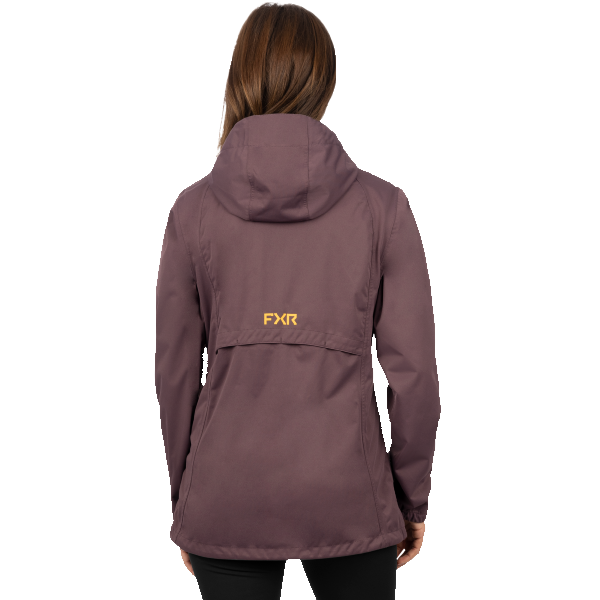 Manteau Jade Dual Laminé Femme Mauve Essayage de dos