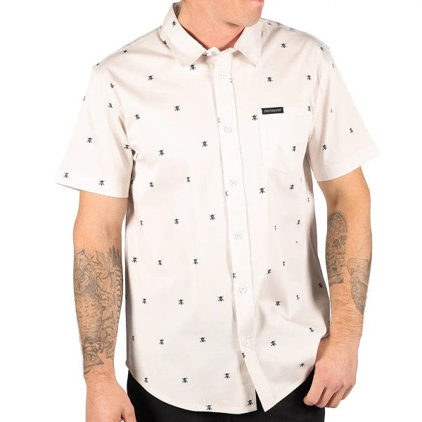 Chemise Jasper Button Up/Fasthouse/blanc, de face